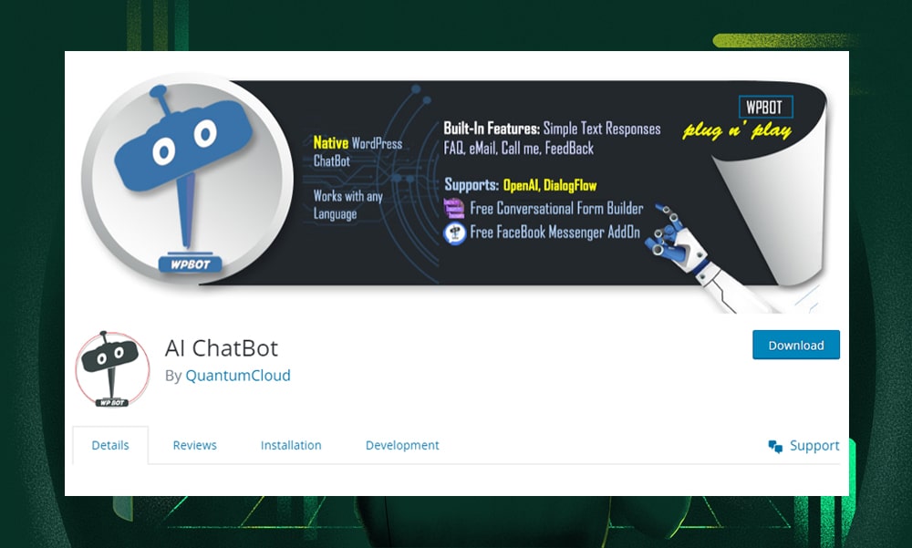 AI Chatbot WordPress plugin