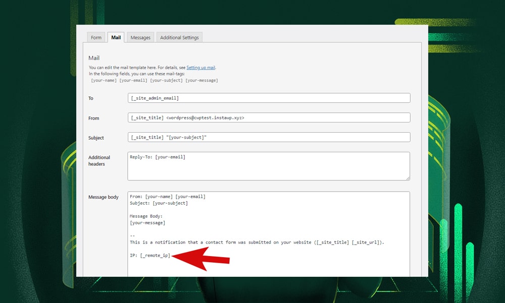 Contact Form 7 remote IP