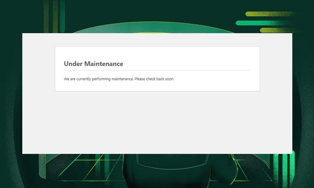 WordPress maintenance mode